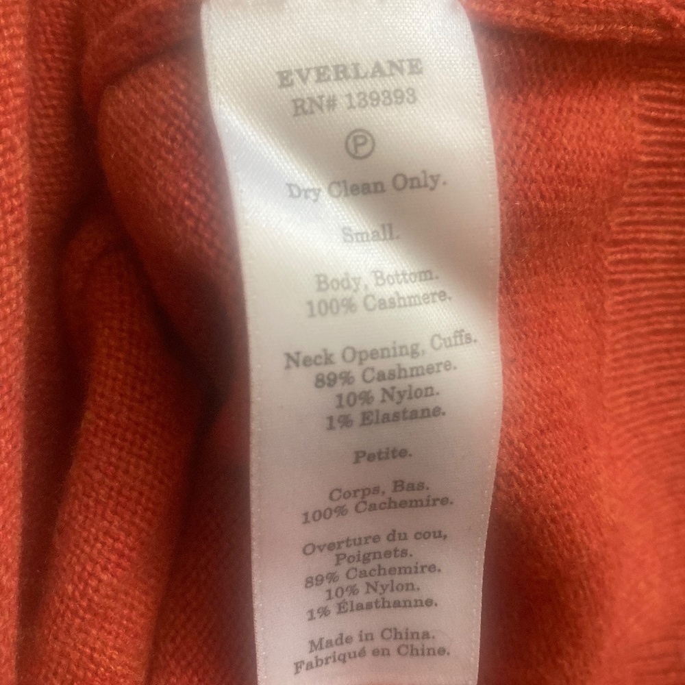 Everlane Cashmere Crew - Burnt Orange - Picture 10 of 10